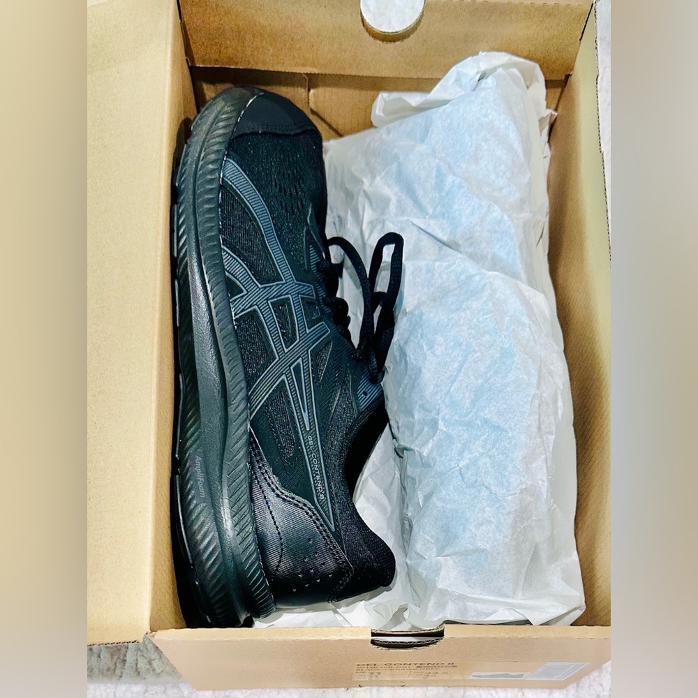 ASICS Gel-Contend 8 Women Running Shoes - Black/Carrier Grey, Size 11 - Picture 4 of 8